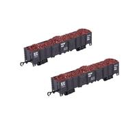 Colcolo Lot de 2 modèles de train pour train, accessoires de voie ferrée, léger, simulation, modèle de train pour garçons, filles et enfants, Noir