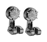 Colcolo Lot de 2 supports de pommeau de douche à ventouse puissante, universels et réglables, pour salle de bain, toilettes, appartement, Gris