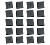 Colcolo Lot de 20 socles carrés pour figurines, 2,5 x 2,5 cm, noirs, élégants, pratiques, pour jeux de table, loisirs créatifs, miniatures