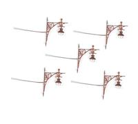 Colcolo Lot de 5 appliques murales miniatures à l'échelle 1:87, décor unique en mousse pour micro-, maquettes de table à sable et jardins, Bronze