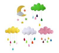 Colcolo Lot de 5 décorations suspendues en Feutre représentant des, idéal pour Une Chambre d'enfant ou Un réveillon du Nouvel an.