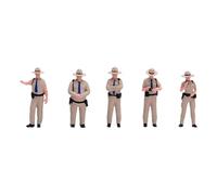 Colcolo Lot de 5 figurines de police au 1/64e, miniatures en résine pour dioramas, bâtiments architecturaux et réseaux ferroviaires.