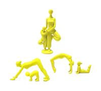 Colcolo Lot de 5 statues de parent-enfant en résine, sculptures artistiques, figurines de postures de pour meuble, salle à manger, bureau, chambre,