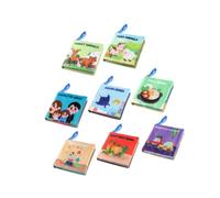 Colcolo Lot de 8 livres souples pour bébé, jouet Montessori, jouet d'éducation précoce, livres de bain, livres sensoriels, jouet pour bébé, livre froissé pour, 11.5 X 11.5 X 2 Cm