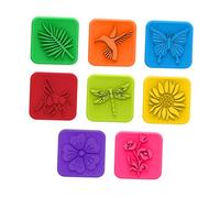 Colcolo Lot de 8 pierres sensorielles pour enfants, jouets anti-, collection éducative et créative, jouets sensoriels en silicone, cadeaux