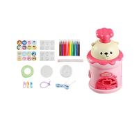 Colcolo Machine à fabriquer des boutons, ensemble de poinçons et de presses à badges, fournitures créatives et portables pour enfants, cadeaux à faire, Rose