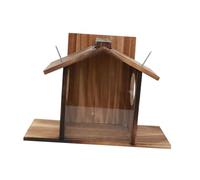 Colcolo Mangeoire en Bois pour écureuils Mangeoire en Bois pour Fixation Murale Amusante pour maïs Arachides Boîte d'alimentation pour écureuils pour