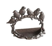 Colcolo Mangeoire en Fonte résistante aux intempéries pour Oiseaux, idéale pour, Les merles Bleus et Les Cardinaux. Décoration Jardin.