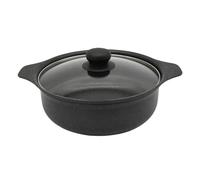 Colcolo Marmite à Hot Pot 24 Cm Compatible Plaques Pot à Sukiyaki Cvercle En Verre ffage Uniforme pr Cuisine, Repas Partagés