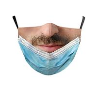 Colcolo Maskless Visage, Adultes Drôle, Tiré vers Le Bas Bouche Couvrant, Trick Motif, Un