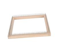 Colcolo Métier à Tisser en Bois Carré, Planche à Tricoter avec Broches, Cadre de Tissage pour Écharpes, Bonnets, Couvertures et Accessoires, Outil DIY Créatif pour Débutants et Adultes, 30*30*3,5 cm