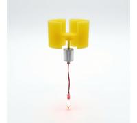 Colcolo Mini Éolienne Générateur Miniature Maquette Didactique Kit de Science Appareil Fonctionnel avec Pales Courbes et Fils pour Initier aux Énergies