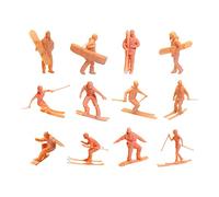 Colcolo Mini Figurines de Ski Petite Statue Action Figure Résine DIY Micro Paysages Jardin Jouet pour Jardin DIY Scène Architecture Modèle Ornement, 64e