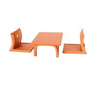 Colcolo Miniature Chambre Japonaise S Table Basse Chaise de Sol Ensemble de Meubles Maquette Maison de Poupée Style Classique, Style B - Ensemble De 3 Pièces Table Basse Carrée Et Chaises Japonaises