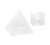 Colcolo Modèle pyramidal en silicone, outil portable et réutilisable, pour moulage en résine époxy avec cadre pour plâtre, presse-papier, fleurs séchées, 13cmx13cm