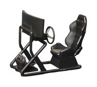 Colcolo Modèle réduit de siège de simulateur de course au 1/64, accessoires de diorama pour scène de garage miniature, support de siège de simulateur, Noir