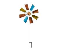 Colcolo Moulin à Vent Fleuri décoratif pour pelouse, écurie avec Piquet, décoration de Jardin pour patios, extérieur, véranda
