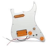 Colcolo Music Pickup Panel Plaque Micro Guitare Pickguard Chargé Mini Humbucker Humbucker Plaque Pré-câblée en PVC Alnico 5 Aimants Ton Polyvalent Suitable Studio Jams Compositions, Orange