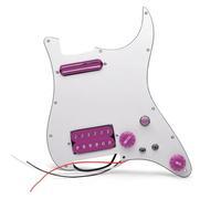 Colcolo Music Pickup Panel Plaque Micro Guitare Pickguard Chargé Mini Humbucker Humbucker Plaque Pré-câblée en PVC Alnico 5 Aimants Ton Polyvalent Suitable Studio Jams Compositions, Violet