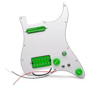 Colcolo Music Pickup Panel Plaque Micro Guitare Pickguard Chargé Mini Humbucker Humbucker Plaque Pré-câblée en PVC Alnico 5 Aimants Ton Polyvalent Suitable Studio Jams Compositions, Vert