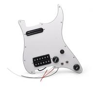 Colcolo Music Pickup Panel Plaque Micro Guitare Pickguard Chargé Mini Humbucker Humbucker Plaque Pré-câblée en PVC Alnico 5 Aimants Ton Polyvalent Suitable Studio Jams Compositions, Noir