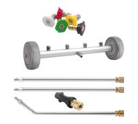 Colcolo Nettoyeur haute pression universel 4000 PSI pour châssis de voiture et jardin. Balai à eau. Pulvérisateur robuste pour véhicules et lavage de voiture, Roues Grises