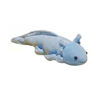 Colcolo Oreiller en Peluche Axolotl Doux, 17.72 Pouces, décoration de Maison, Oreiller réaliste en Peluche Axolotl pour Adolescents, garçons et Filles, Bleu