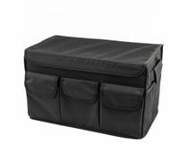 Colcolo Organisateur de Coffre de Véhicule Boîte de Rangement Coffre Conteneur Auto Panier Pliable avec 3 Compartiments Poches Devant pour Accessoires, Grande 60x30x30cm