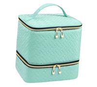 Colcolo Organisateur de vernis à ongles, étui de rangement portable, robuste, étui de transport de vernis à ongles pouvant contenir 30 bouteilles et une lampe, Vert