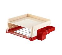 Colcolo Organiseur de bureau, porte-documents, rangement de papeterie, étagère multifonctionnelle pour documents, bac à papier et courrier pour espace, 2 Couches