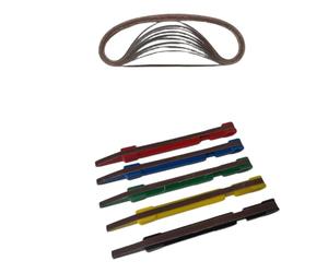 Colcolo Outil de Polissage de Couronne Stylo de Ponçage Matériau Plastique Robuste et Bandes de Rechange Adapté à Luthier Travaux Détaillés Banc