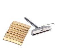 Colcolo Outil d'Installation Presse Frettes Guitare Pince à Tête Droite Plaques Courbées Alliage Neuf Inserts Marquage Rayon avec ngle Adapté aux, Argenté, Doré