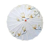 Colcolo Parapluie en Papier huilé Chinois, Parasol Oriental décoratif et imperméable, Fait Main, 82 cm, Parapluie Artistique pour la Danse, la décoration de, Magnolia