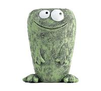Colcolo Petits Pots de Fleurs en Forme de Grenouille, Figurine Artisanale Mignonne, décoration d'intérieur, Pot de Fleurs en résine, Pot de bonsaï pour, Vert, B