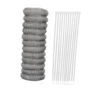 Colcolo Piège à peluches pour Machine à laver, piège à mailles, filet en acier inoxydable, maison avec attaches de câble en Nylon, tuyau, filtre à écran, 12 Pièces