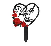 Colcolo Pierre tombale commémorative, Piquet de Jardin, décoration de cimetière, Plaque de condoléances en Forme de cœur pour fête, Patio, pour Papa