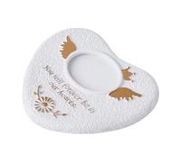 Colcolo Pierre tombale en Forme d'amour pour Animaux de Compagnie, Pierre commémorative, Panneau de cimetière, Accessoire Souvenir de Jardin pour, Blanc