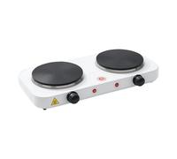 Colcolo Plaque de cuisson électrique haut de gamme à double brûleur de 2000 W, facile à nettoyer et à température réglable, idéale pour la cuisson à la vapeur, Plaque Chauffante