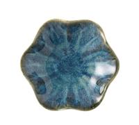 Colcolo Plateau à Couverts de Cuisine en Forme de Fleur, Porte-cuillère, Porte-cuillère à café, Porte-clés, Anneau, Plat pour mère et Femme, bibelot, comptoir, Bleu