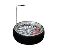 Colcolo Plateau Trnant Lampadaire Rotatif | Cvercle En Acrylique Transparent, Support D'exposition pr Modèle Réduit, Présentoir Trnant, Bureau, Rouge, Rechargeable