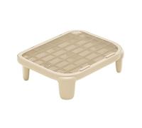 Colcolo Plateforme à Grille pr Litière Chat | Sign Surélevé Faible Hauteur, Pratique, Plateforme Suivi Litière pr Chat D'intérieur, Appartemen, Beige
