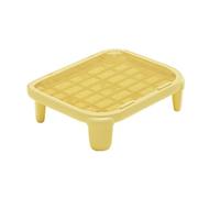 Colcolo Plateforme à Grille pr Litière Chat | Sign Surélevé Faible Hauteur, Pratique, Plateforme Suivi Litière pr Chat D'intérieur, Appartemen, Jaune