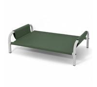 Colcolo Plateforme de Repos pour Animaux de Compagnie Surélevée Ossature Résistante en Acier Surface en Tissu Lavable Favorise la Fraîcheur et -être Adaptée à, Vert, Petit 50 38 20