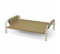Colcolo Plateforme de Repos pour Animaux de Compagnie Surélevée Ossature Résistante en Acier Surface en Tissu Lavable Favorise la Fraîcheur et -être Adaptée à, Kaki, Grand 90 58 20