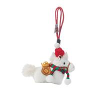 Colcolo Porte-clés cheval en peluche douce et mignonne, idéal pour un sac à main ou comme breloque. Cadeau parfait pour les fêtes ou pour le Nouvel An, Écharpe Verte