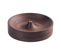 Colcolo Porte-encens circulaire en bois, collecteur de cendres pour la maison, le bureau, la méditation, polyvalent, trou de 3 mm, brûleur d'encens