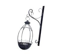 Colcolo Pot de Fleurs Mural, jardinière Suspendue en Fer, Peu encombrante, idéale pour la décoration de terrasse ou comme Cadeau de Pendaison de crémaillère, Noir