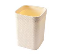 Colcolo Poubelle à couvercle ouvert 12 L, tendance, sans couvercle, pratique, décorative, pour appartement, toilettes, hôtel, Abricot Blanc