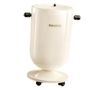 Colcolo Poubelle à roulettes pivotante à 360° - Corbeille à déchets - Idéale pour la chambre, la salle de bain, la cuisine et les toilettes, Blanc