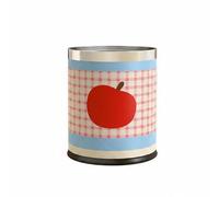 Colcolo Poubelle Ménagère Bac à Ordures Corbeille Panier à Déchets Double Couche pour Intérieur Épuré Ouverture Large 5cm pour Dépôt Rapide Texture Cuir, Pomme Du Verger